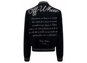 Off-White Logo-Applique Varsity Bomber Jacket Black