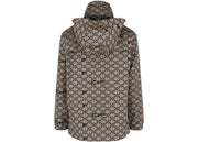 Off-White Monogram Allover Windbreaker Jacket Brown