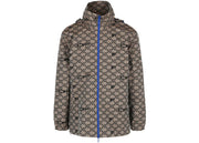 Off-White Monogram Allover Windbreaker Jacket Brown