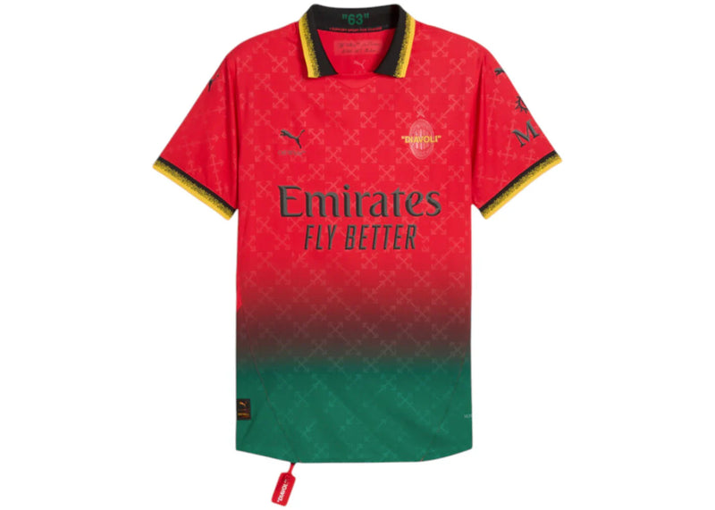 OFF-WHITE x Puma AC Milan Authentic Jersey Red/Black