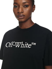 Bookish Casual T-Shirt Mit Großem Logo SCHWARZ