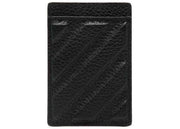 Off-White Diag Stripe Leather Card Holder Black
