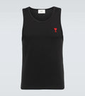 Ami Paris Cotton tank top Black