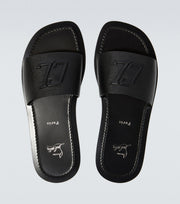 Varsicool leather slides (Black)