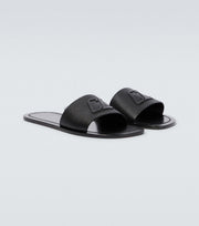 Varsicool leather slides (Black)