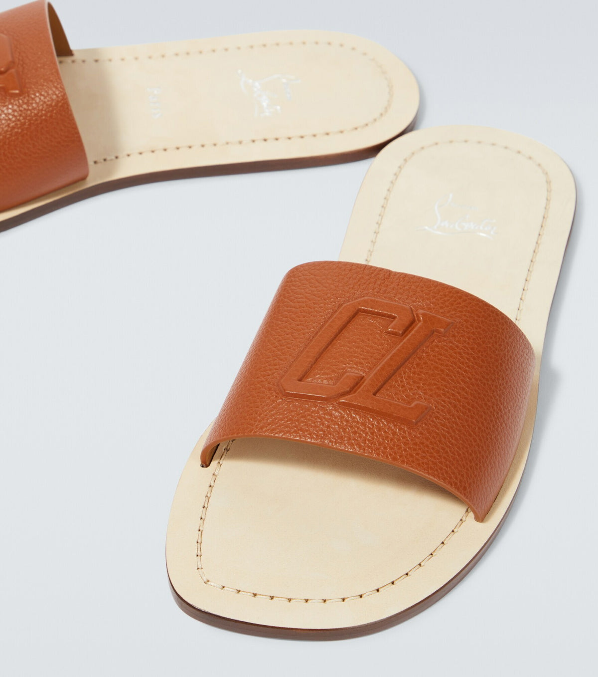 Varsicool leather slides (Coconut)