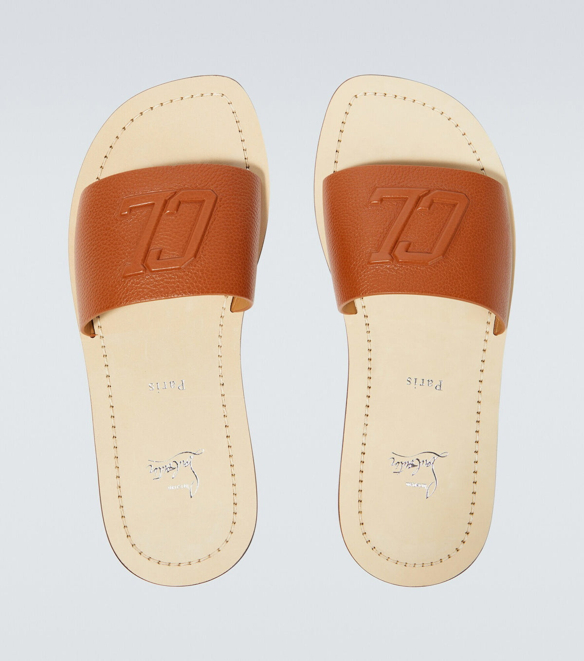 Varsicool leather slides (Coconut)