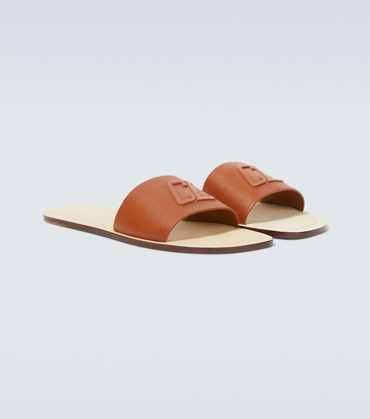 Varsicool leather slides (Coconut)