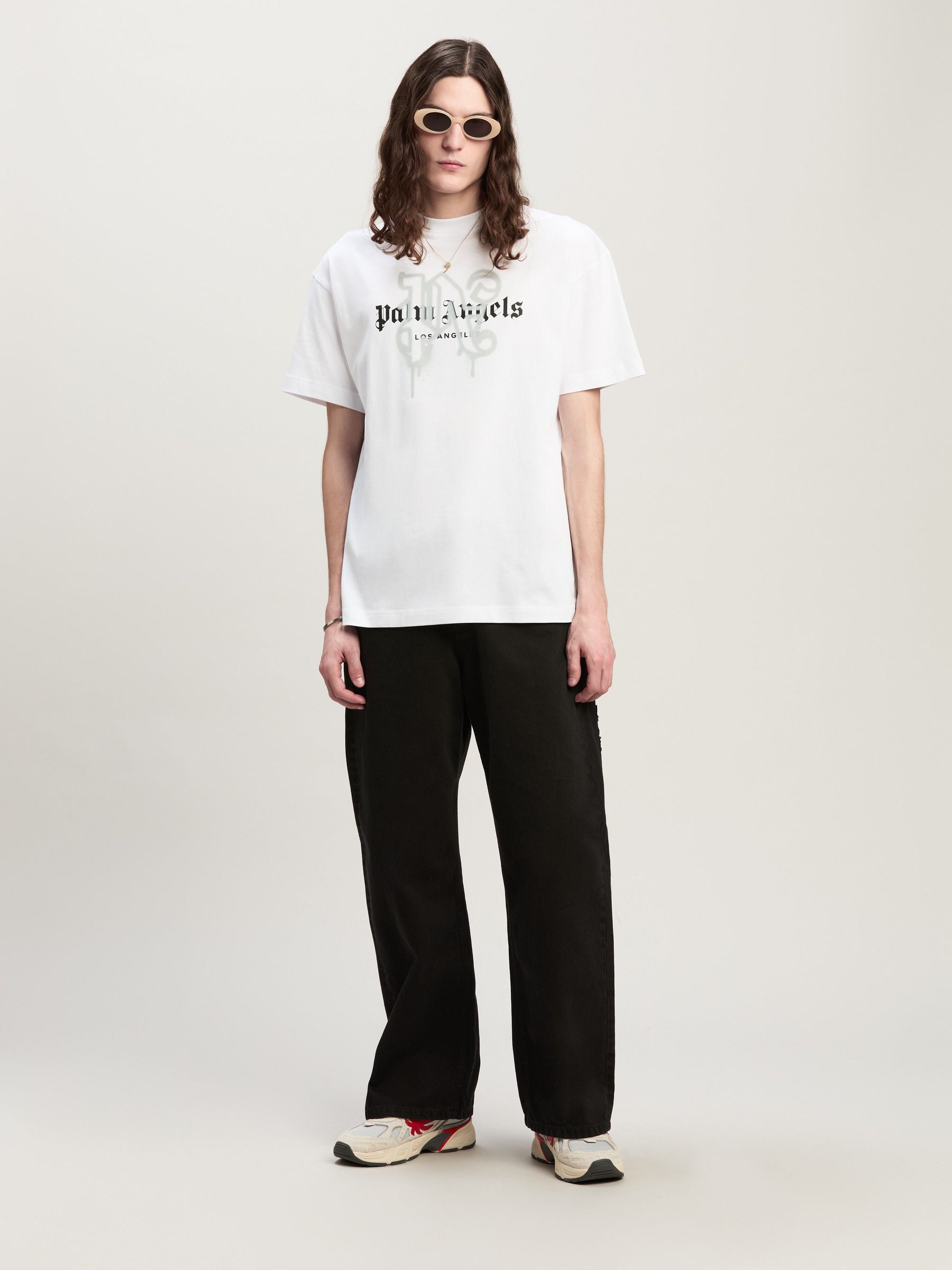 LA MONOGRAM SPRAY T-Shirt WHITE
