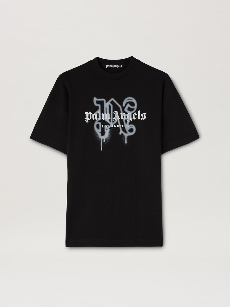 LA MONOGRAM SPRAY T-Shirt BLACK