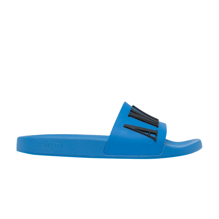 Amiri Rubber Classic Logo Pool Slide Blue