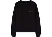 Palm Angels Logo-Embroidered Cotton Sweatshirt Black/White