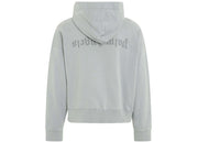 Palm Angels Reverse Logo Zipped Hooded Jacket Grey