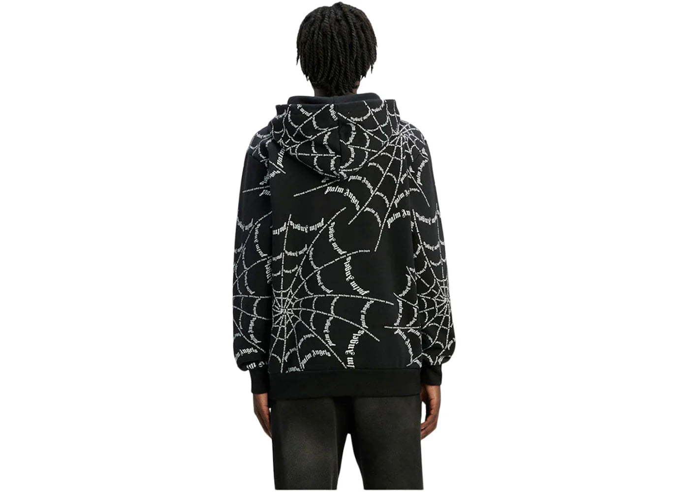 Palm Angels Spider Web Hoodie Black/Off White