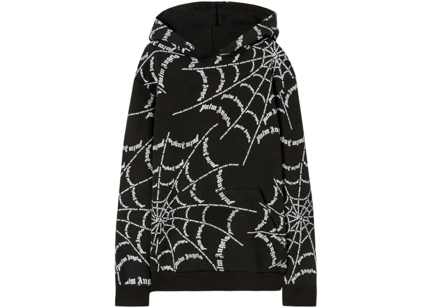 Palm Angels Spider Web Hoodie Black/Off White