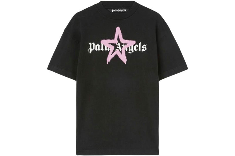 Palm Angels Star Sprayed T-Shirt Black/Pink
