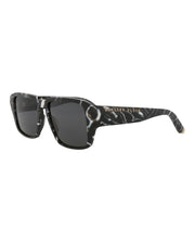 Philipp Plein Square-Frame Acetate Sunglasses Black Black Smoke (SPP081-55-0Z21)