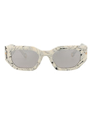 Philipp Plein Square-Frame Acetate Sunglasses Ivory Ivory Grey (SPP066M-51-09YL)