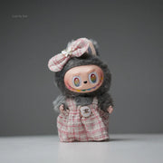 Pop Mart Labubu Doll Tweed Dress Outfit with Bow - 2 Piece Set
