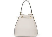 Prada Bucket Bag Saffiano Leather Gold-Tone White