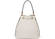 Prada Bucket Bag Saffiano Leather Gold-Tone White