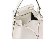 Prada Bucket Bag Saffiano Leather Gold-Tone White