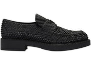 Prada Chocolate 35mm Crystal Loafer Black Satin