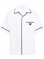 Prada Cotton Bowling Shirt White