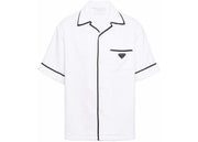 Prada Cotton Bowling Shirt White