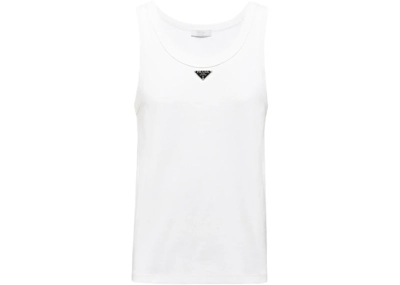 Prada Cotton Tank Top White