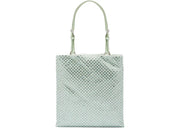 Prada Embellished Satin Handbag Aqua