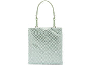 Prada Embellished Satin Handbag Aqua