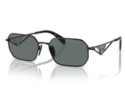 Prada Geometric Sunglasses Black/Black Grey (SPRA51 1AB-5Z1)