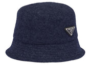 Prada Loden Bucket Hat Navy