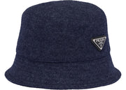 Prada Loden Bucket Hat Navy