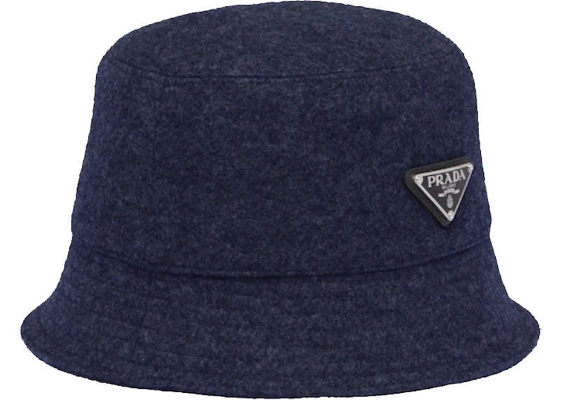 Prada Loden Bucket Hat Navy