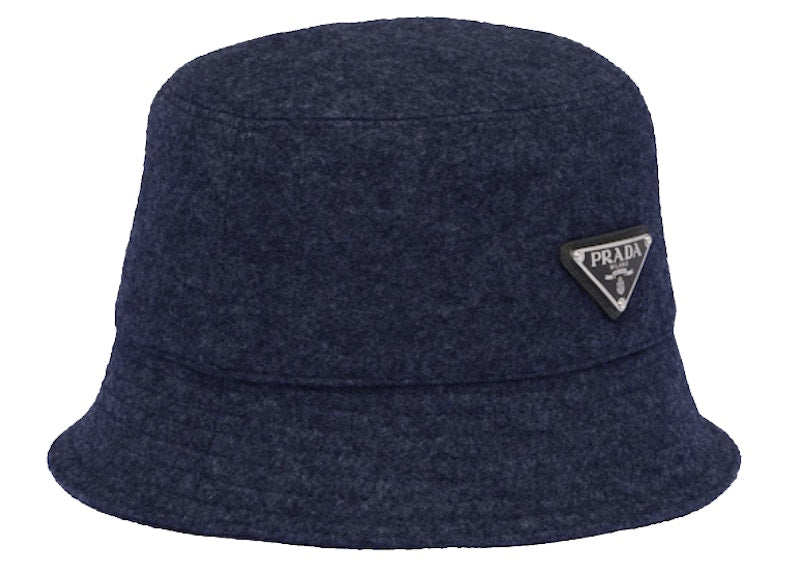 Prada Loden Bucket Hat Navy