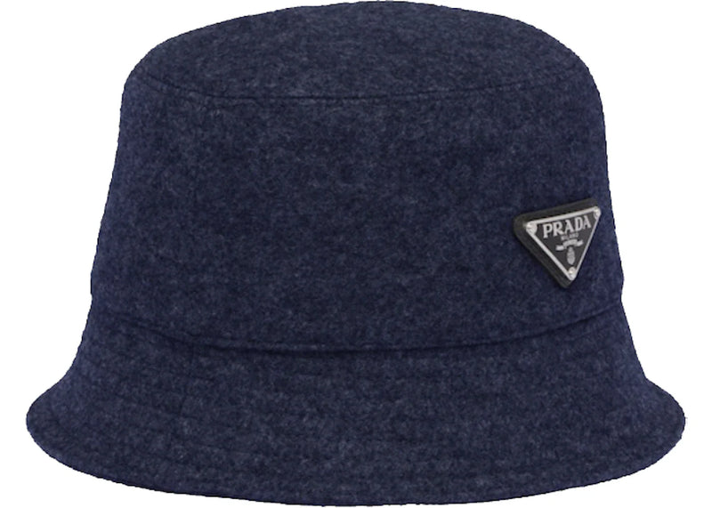 Prada Loden Bucket Hat Navy