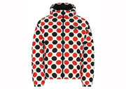 Prada Logo Plaque All-Over Printed Jacket White/Red/Black