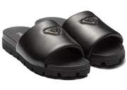 Prada Padded Slides Black Nappa Leather (Men's)