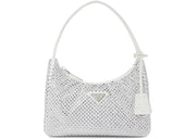 Prada Re-Edition 2000 Crystal Mini Bag White