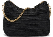 Prada Re-Edition 2005 Raffia Bag Black