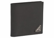 Prada Saffiano Leather Bi-Fold Wallet Black