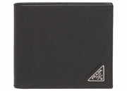 Prada Saffiano Leather Bi-Fold Wallet Black