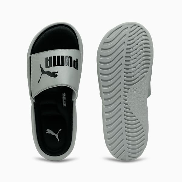PUMA Royalcat Memory Foam Slides Smokey Gray - Puma Black