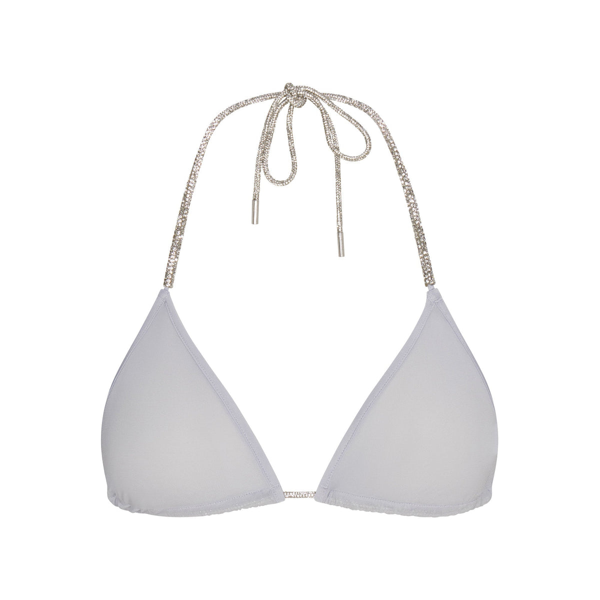 RHINESTONE KNIT TRIANGLE BRALETTE | ZEN BLUE