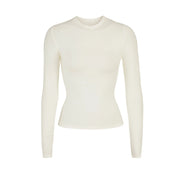 Skims Cotton Jersey Long Sleeve T-Shirt Bone