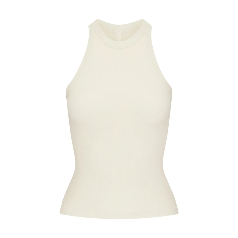 Skims Soft Lounge High Neck Tank Bone