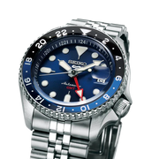 Seiko 5 Sports Blueberry GMT SKX Re-Interpretation Blue Dial Stainless Steel Watch - SSK003K1