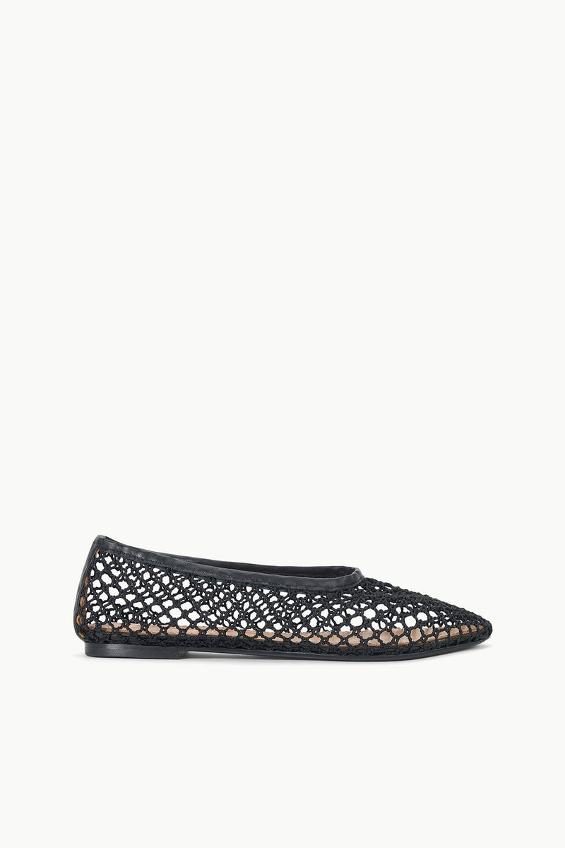 ALBA BALLET FLAT BLACK NETTING